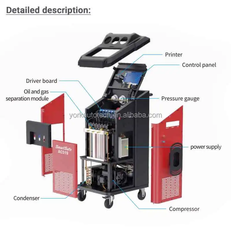 

Smartsafe AC519 LAUNCH VALUE 500 PLUS High-Performance Automotive A/C Refrigerant Reclamation Machine R134A