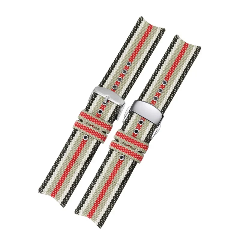 حزام ساعة نايلون لبربري أوميجا ، سوار ساعة قماشي ، مقاومة جيدة للاهتراء ، Bu7600 ، من إكسسوارات ، من من الخارج ،