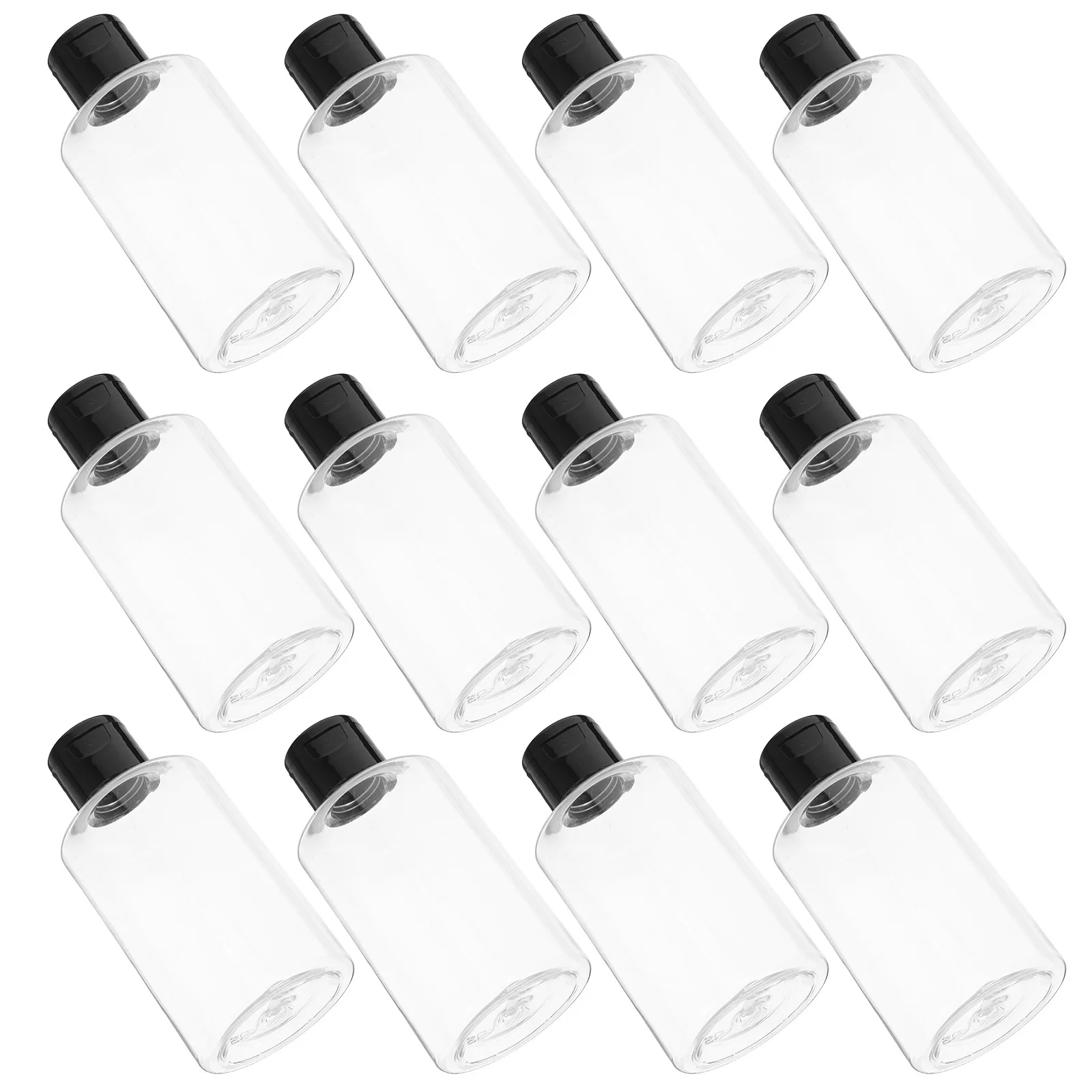 

12 Pcs Liquid Distribution Bottle Body Wash Travel Bottles Empty Squeeze Clear Plastic Container Disc Cap Bait