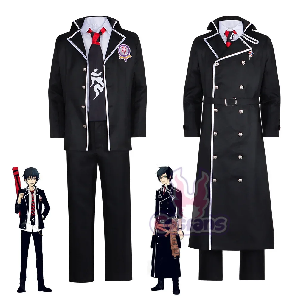 Anime Ao no exorcista Okumura Rin uniforme Cosplay disfraz hombre Halloween carnaval Cosplay Okumura Rin ropa personalizada