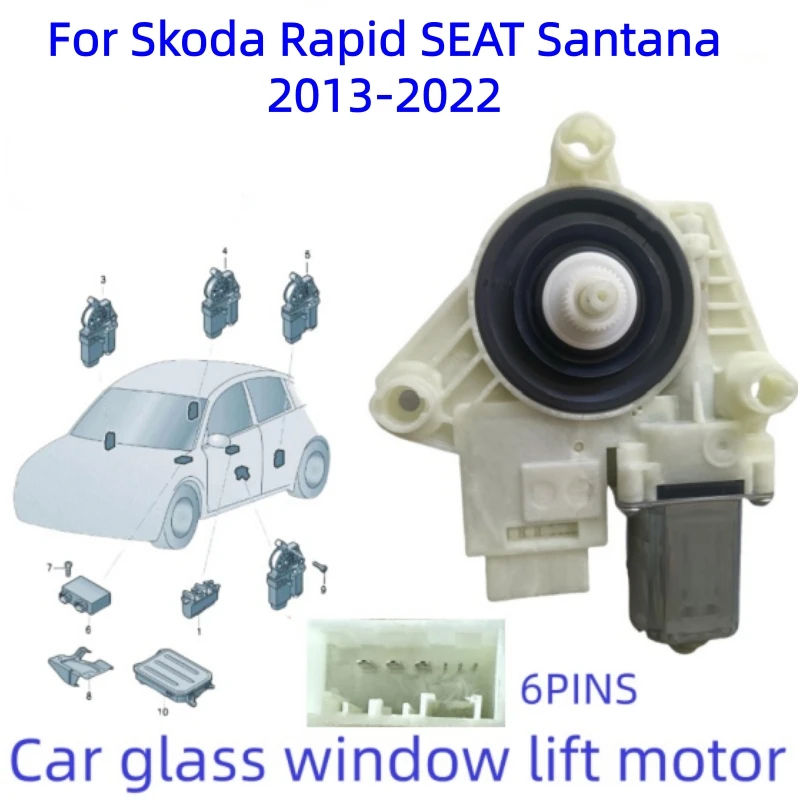 Image of Für VW Santana SEAT Toledo Skoda Rapid Fensterhebermotor Neu 5JA959801H 5JA959812K 5JA959811J 5JA959801J 5JA959811K 5JA959801
