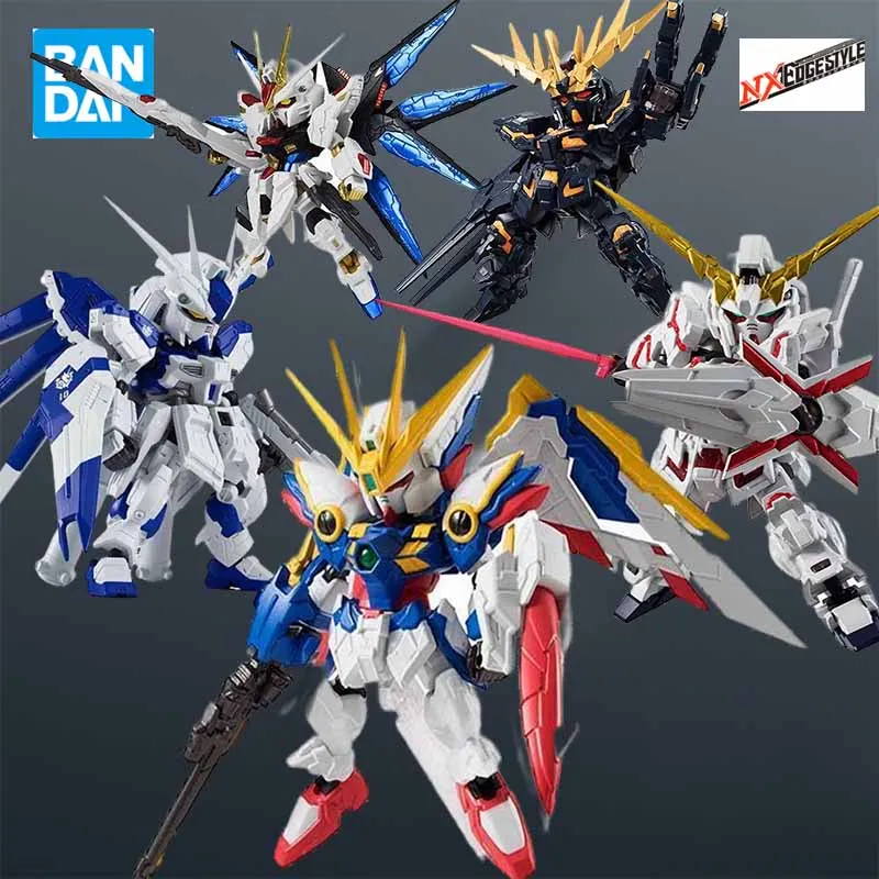 Bandai Original Model Kit NX EDGE STYLE  UNICORN DESTROY GUNDAM  Anime Action Figure Model Toy for Boys Gifts Ornaments 100mm