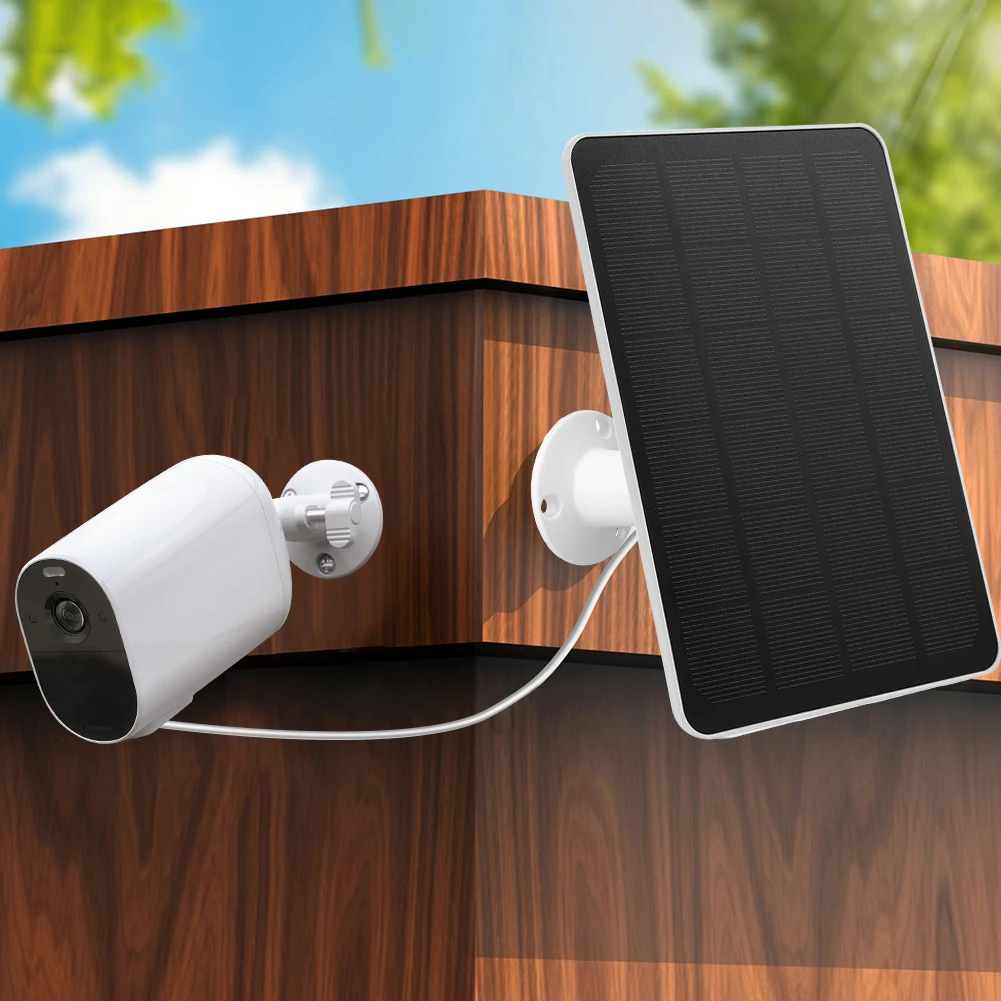 4W/6W Solar Panel Camera Charger with 9.8ft Micro USB Cable 360°Adjustable Wall Mount for Arlo XL Spotlight/Essential Spotlight