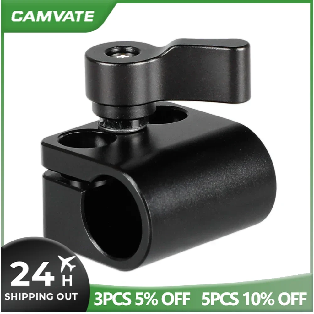 CAMVATE Standard 15mm Single Rod Clamp Adapter With 1/4\