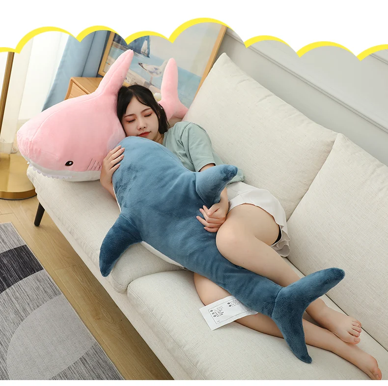 15-140cm kawaii rosa Hai Plüsch tier Riesen Stofftier große weiche Puppe Wal Delphin lange Schlaf kissen Mädchen Geschenk für Kinder – Detail 12