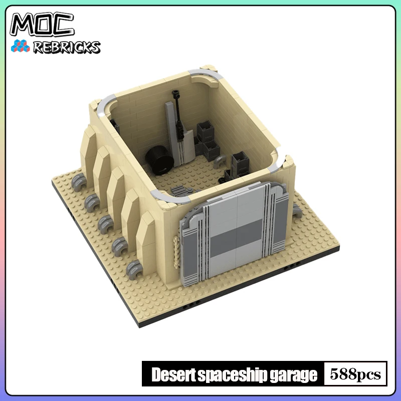 Famous Street View MOC Desert House Module Package Building Block Model Bricks Set Originality DIY Toys Children's Holiday Gifts