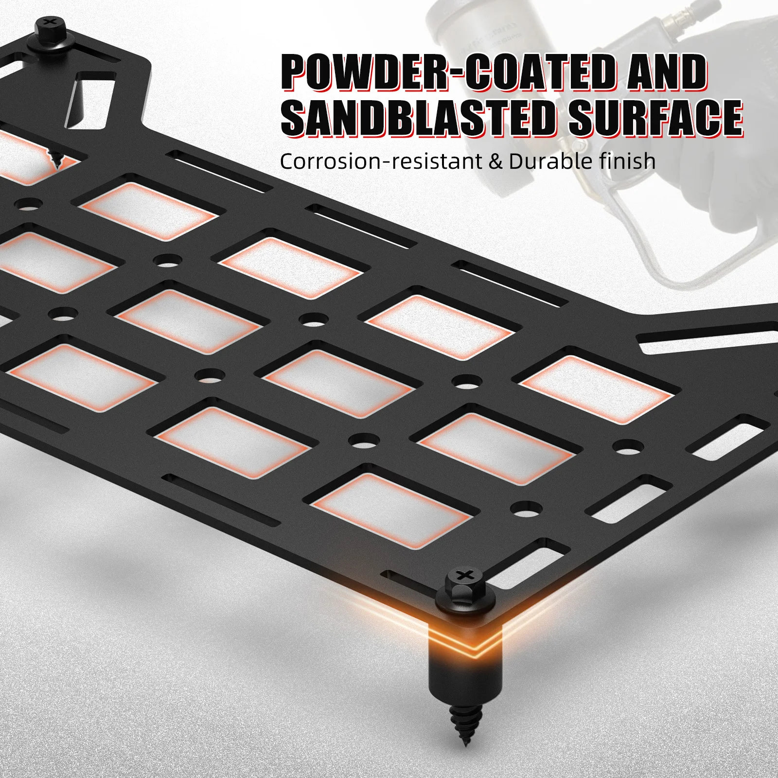 NICECNC UTV Universal Rigid Molle Panel Vehicle Molle Organizer Q235 steel Resistant Durable Motorcycle Accessories - Image 3