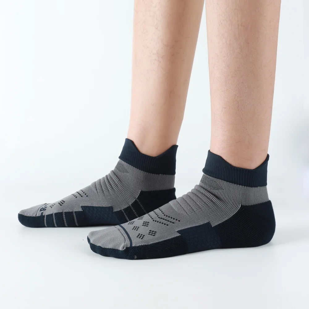 5 pairs of Running socks antibacterial sweat absorption non-slip breathable short tube pressure socks bottom sports accessories