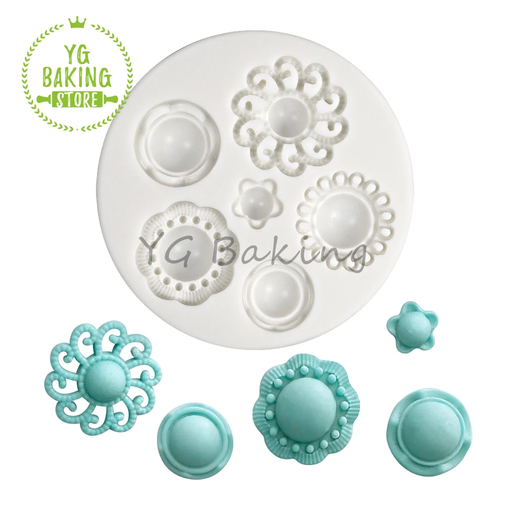 Dorica Mini Jewelry Brooch Design Silicone Mold 3D Gem Fondant Chocolate Mould DIY Clay Soap Form Cake Decorating Tools Bakeware