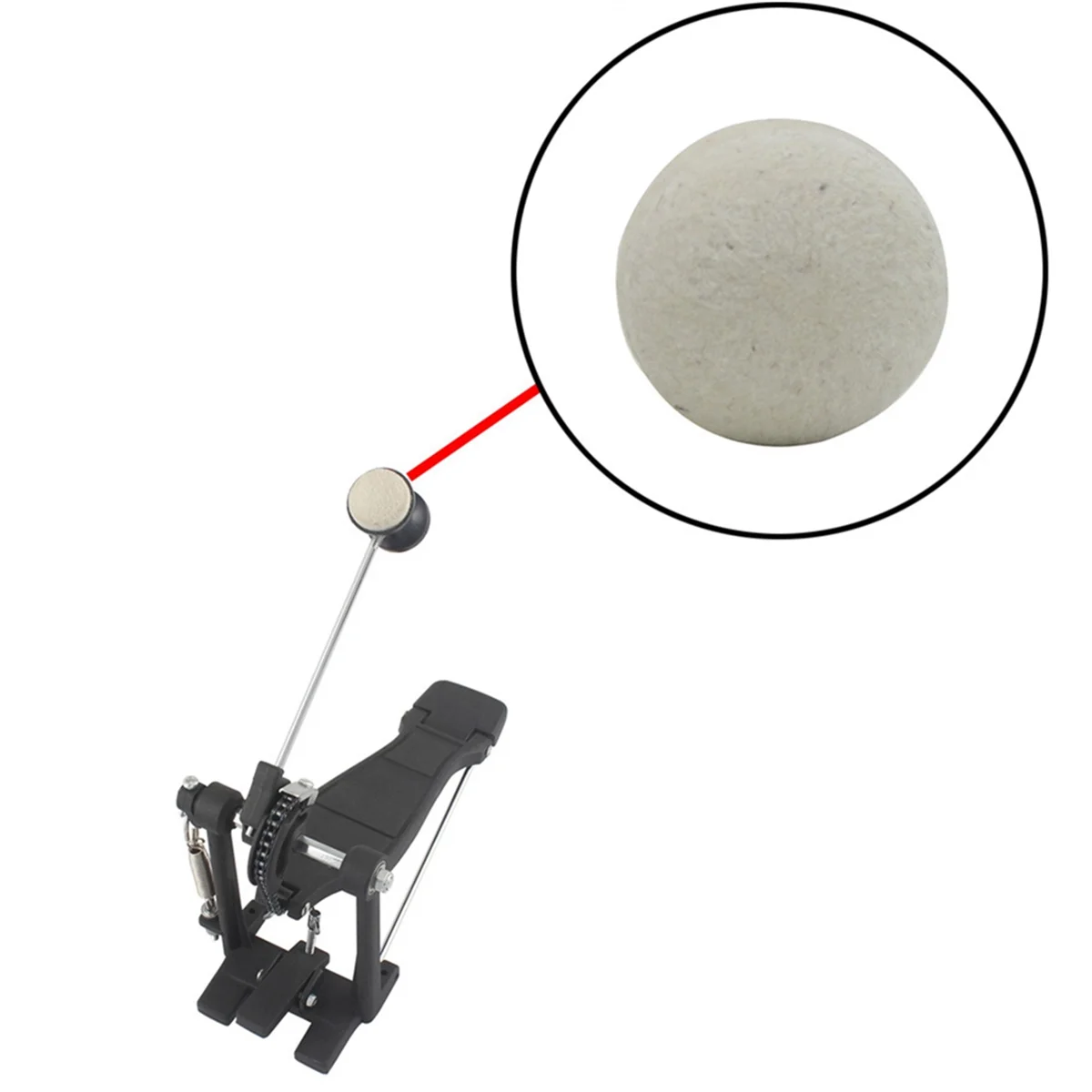 وسادة مطرقة الطبل A71P ملحقات الطبل ذات المطرقة شبه الدائرية باللون الأبيض #4