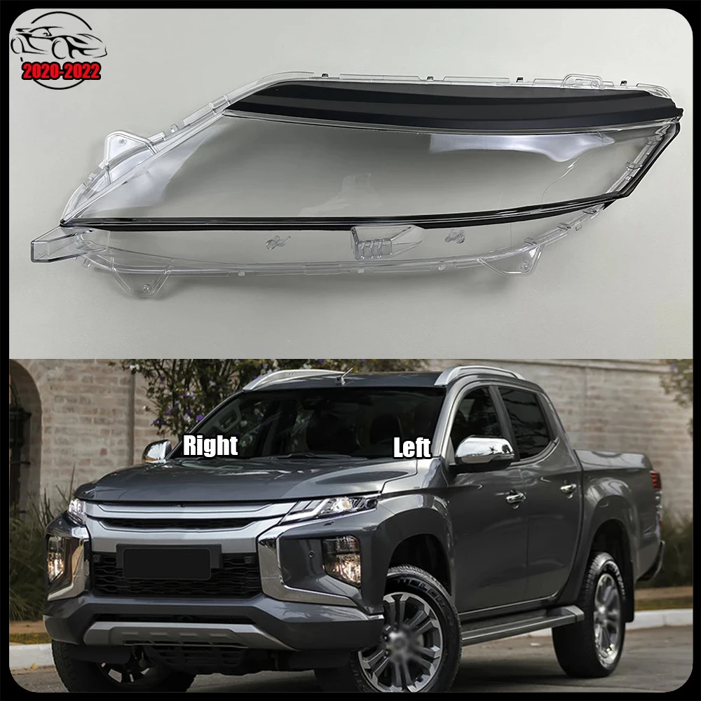 

Для Mitsubishi Triton L200 2020-2022 стеклянная линза корпуса передней фары автомобиля прозрачный абажур колпачки