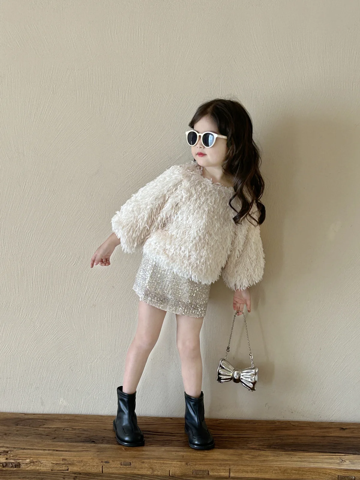 Girls Clothes Sets New Spring Kids Baby Girl Tassels Sweater Top and Sequins Skirt 2PCS Clothes Suit Children Sweet Outfits 2-8y