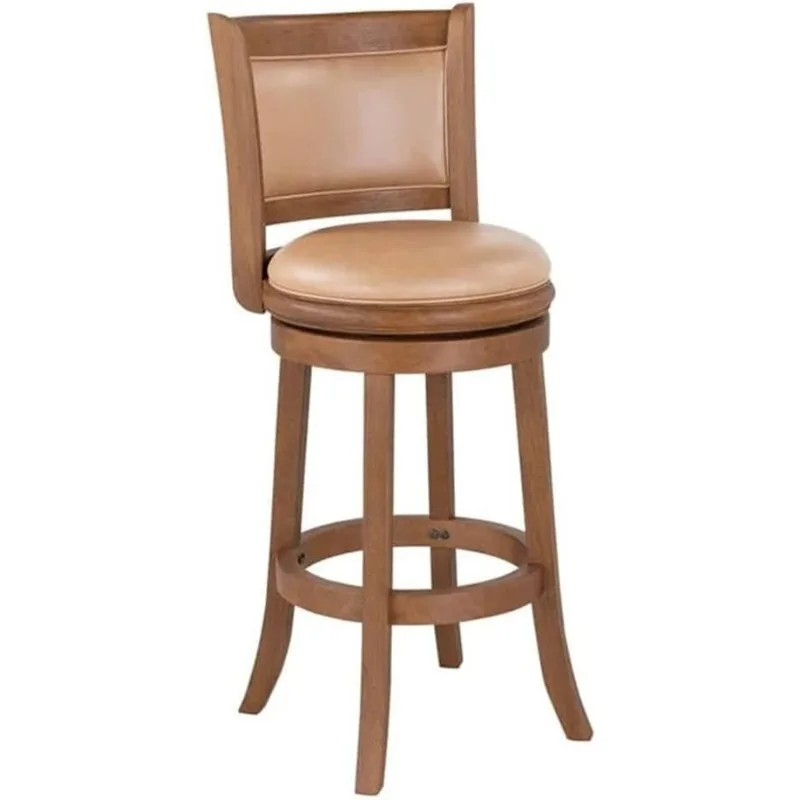 Augusta Swivel Bar Stool - Chestnut Wire-Brush