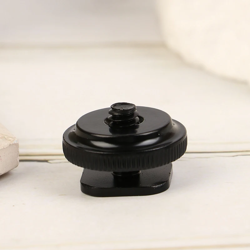 1/4 Hot Shoe Mount Phone Holder Dual Nut Cold Shoe Adapter Bracket For GoPro Hero Accessories For Canon Sony Nikon DSLR Camera