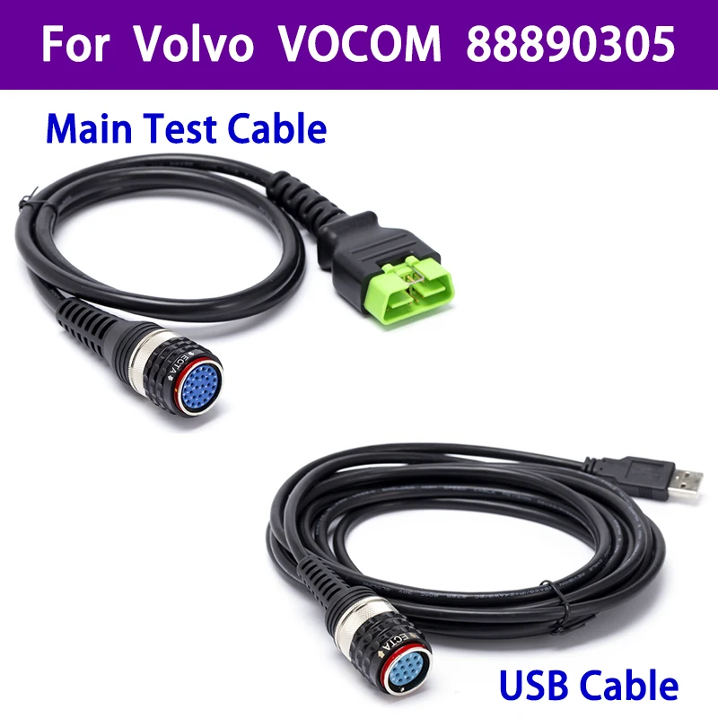 OBD2 Cable for Volvo 88890304 Vocom Scanner OBD2 Main Diagnostic Cable 8PIN Interface Truck Car Repair Diagnostic Tools Adapter