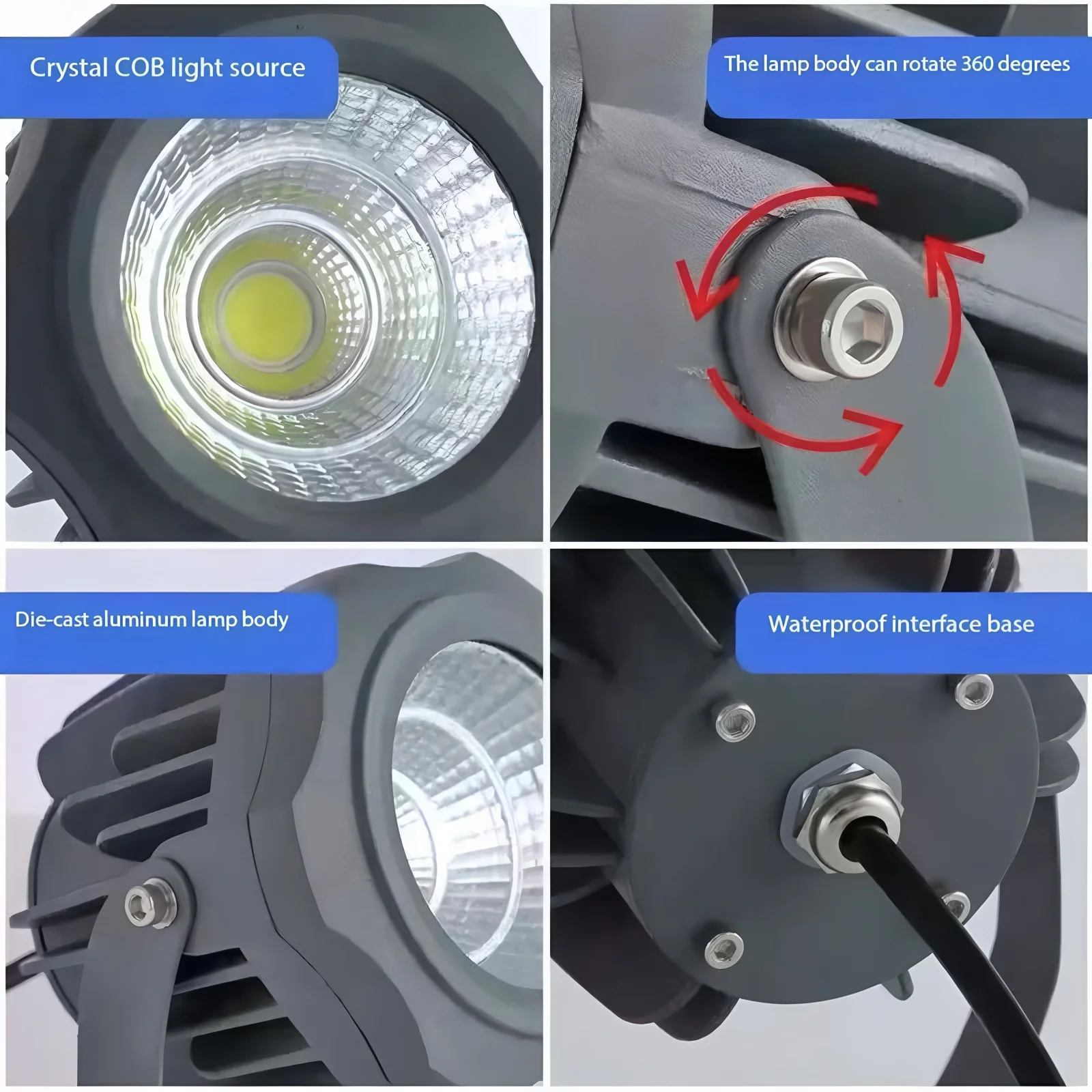 LED COB spike lawn light 10W 15W 5W outdoor garden lighting IP65 waterproof lighting LED garden path spotlight AC85265V DC12-24V