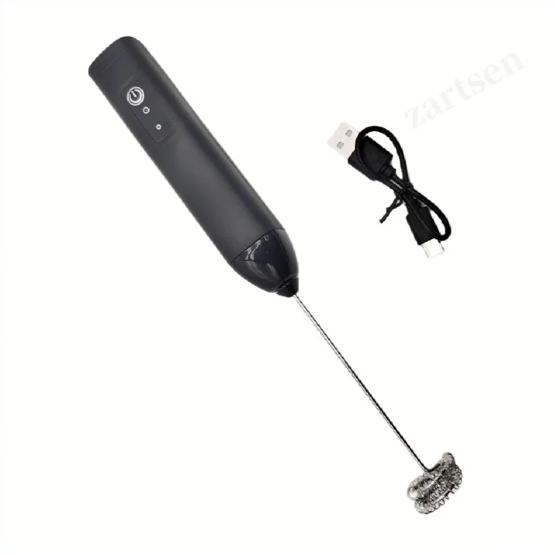 Electric Coffee Frother 2 In 1 Rechargeable Type-C Blender Stainless Steel 3 Speeds Milk Mixer Egg Beater Handheld Foam Maker view 6
