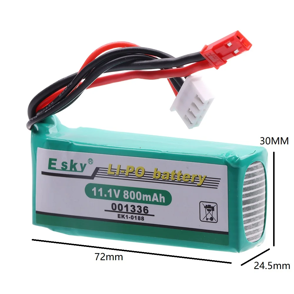 Akumulator 11.1V 800mAh do Esky EK1-0188 001336 Big LAMA E020/E515A helikopter dla Model samolotu 1/2/3/4/5PCS