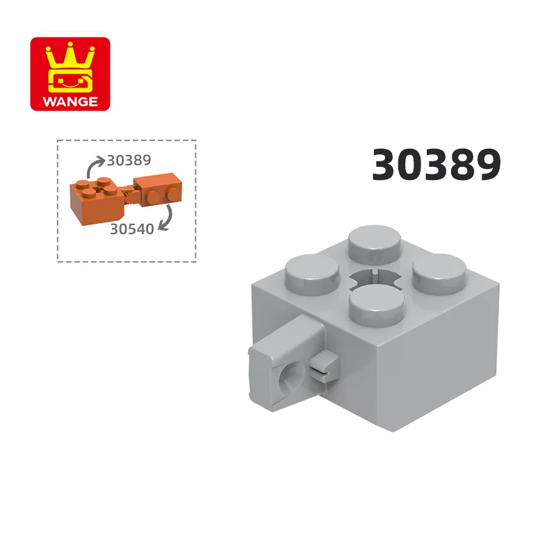 WANGE 64Pcs/Lot 30389 Straighten The High 4 Holes Block Moc Color Accessories Compatible With Brick DIY Children's Toy Assembly