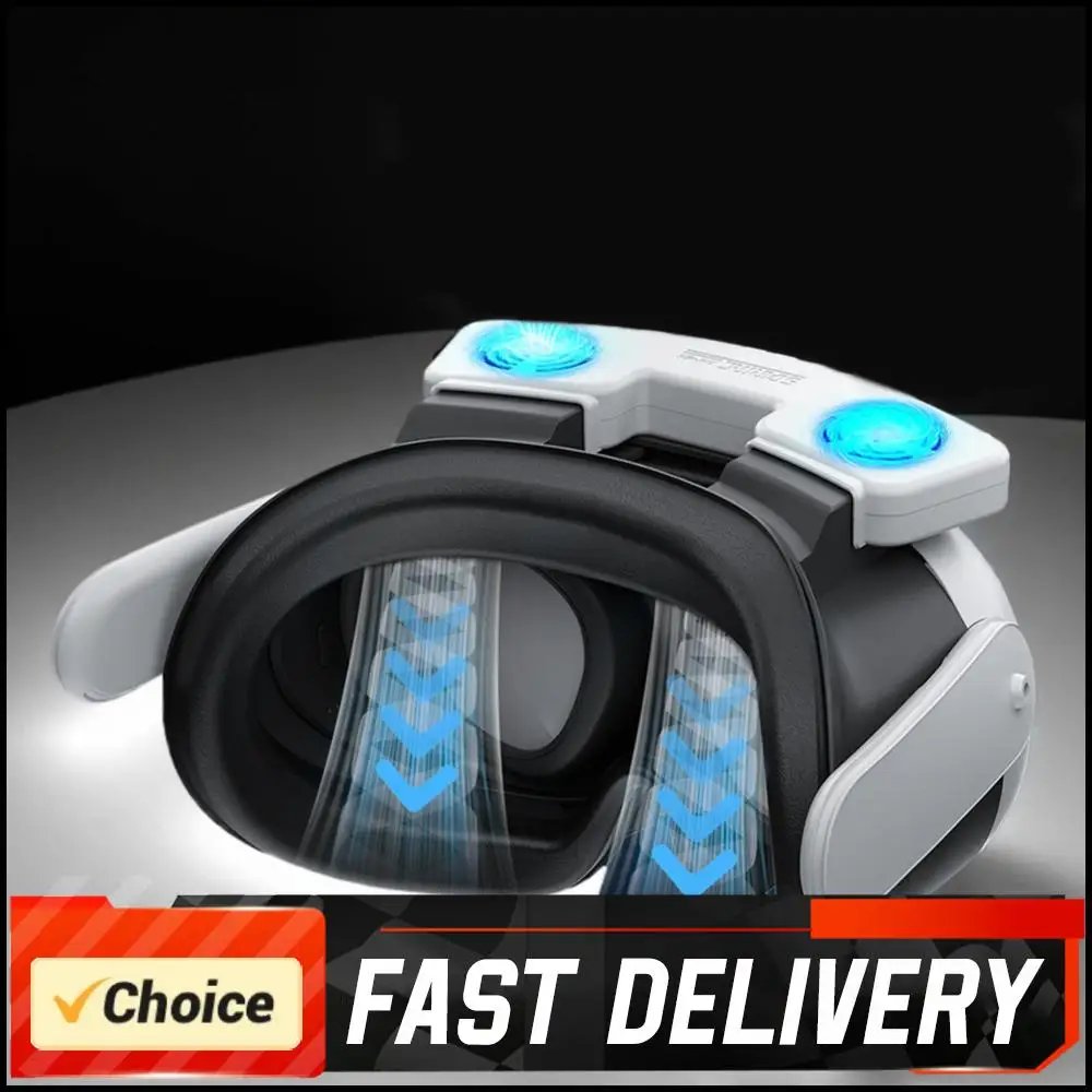 VR مروحة التبريد دوران الهواء تنفس مروحة التبريد غطاء الوجه 3 سرعات مع وسادة الوجه PU لسماعة ميتا كويست 3 VR #1