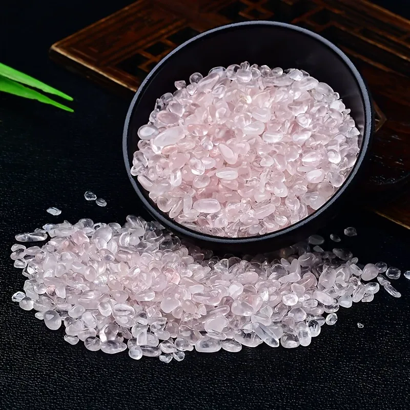 رقائق الصخور المصقولة المصقولة من الكوارتز الوردي، أحجار كريستال الكوارتز الوردي الطبيعي، حوض السمك غير المنتظم، الحصى، رمال الصخور #5