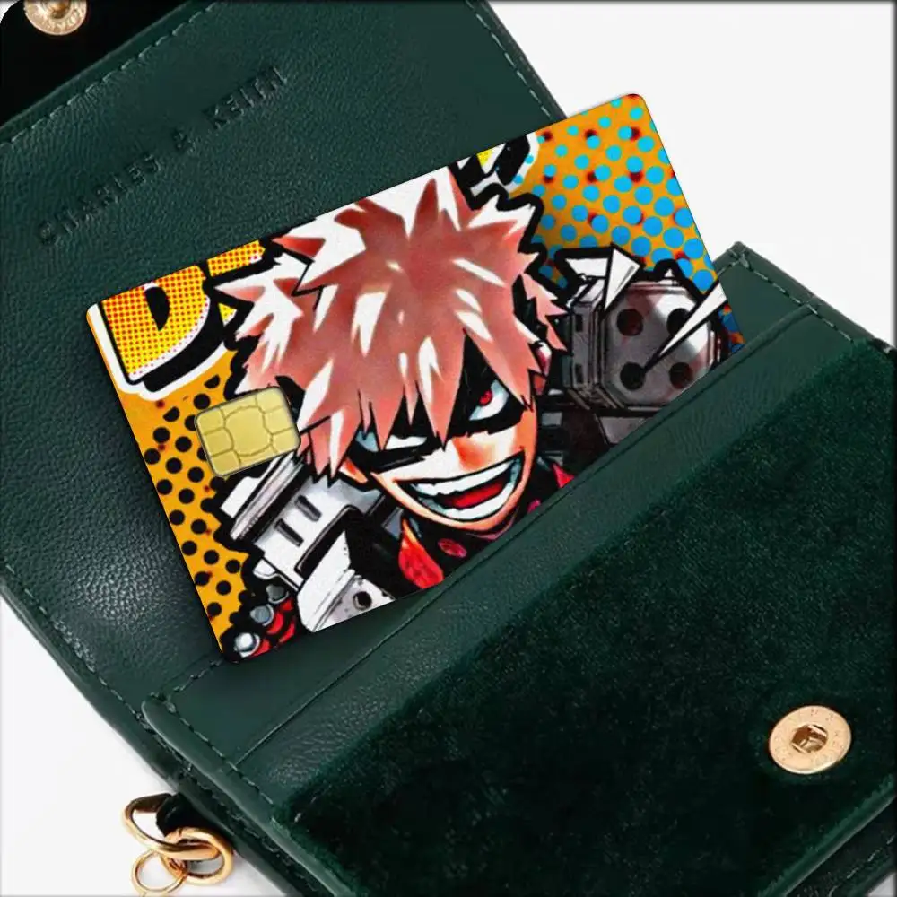 bakugo A-Anime K-Katsuki Waterproof Film Skin Cover Credit Card Stickers Debit Front Bank Bus Pass