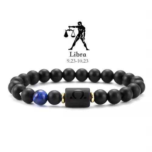 12 Zodiac Bracelets Natural Stone Cancer Virgo Leo Libra Bracelet Couples Friendship Gifts Bracelets jewelry pulsera hombre - Image 32