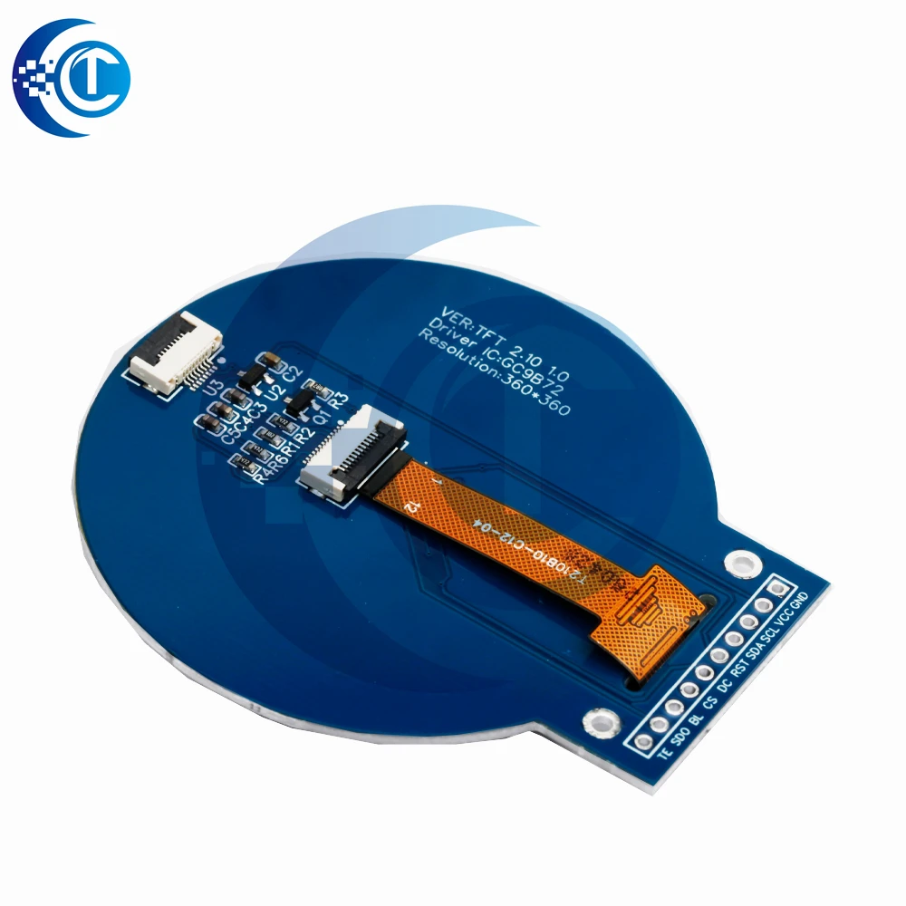 2,1-calowy okrągły ekran TFT LCD GC9B72 360×360 SPI Moduł wyświetlacza okrągłego do Arduino — zdjęcie produktu 6