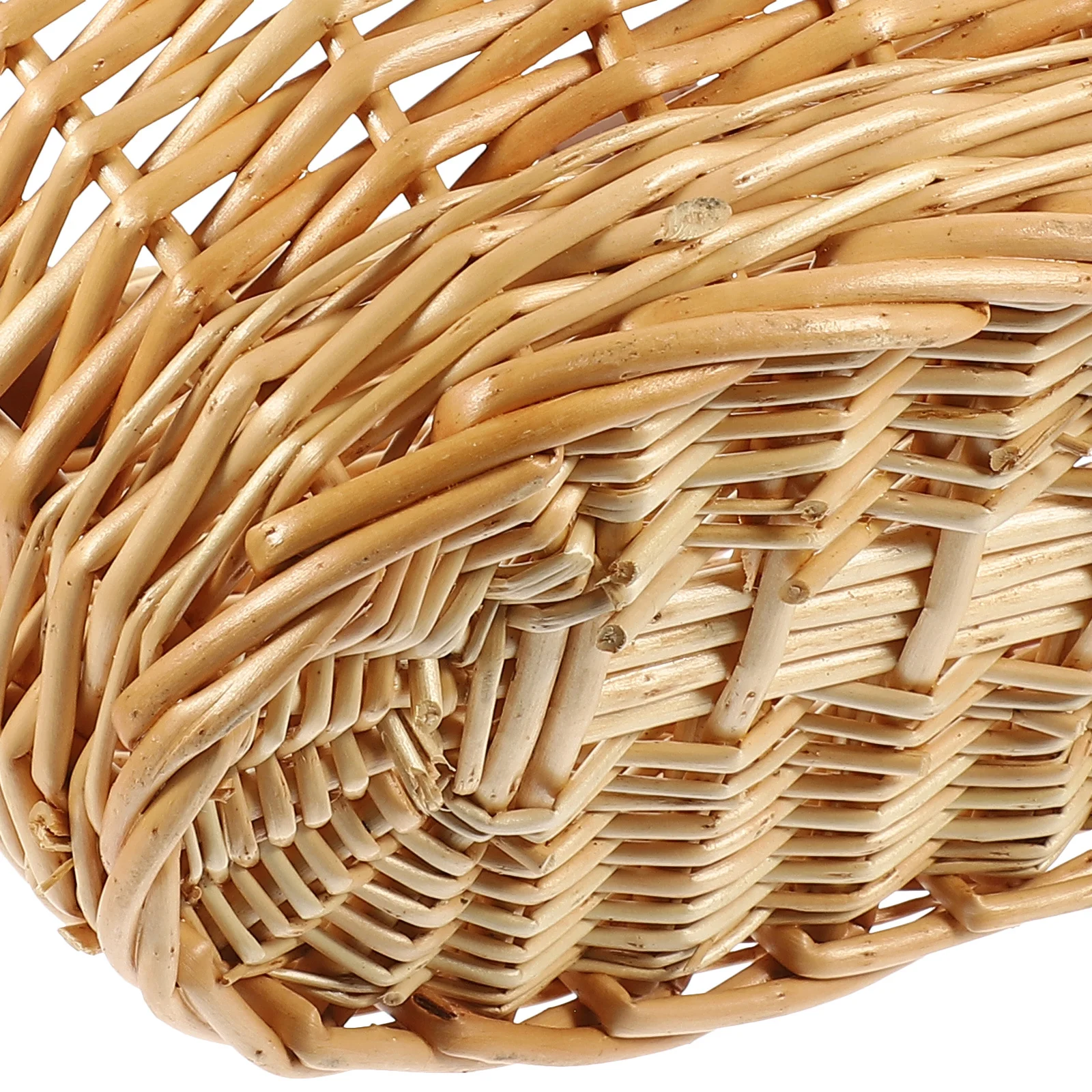 

Front Oval Rattan Bicycle Basket Durable Willow Wicker Large Capacity Heavy Duty Water Scratch Resistant Suitable for Children
