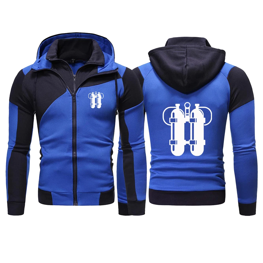 Scuba Diving Twinset Logo Print 2026 Spring And Autumn Fashion Men's Zip-up Hoodies High Quality Coat Daily Casual Sporty Jacket view 4