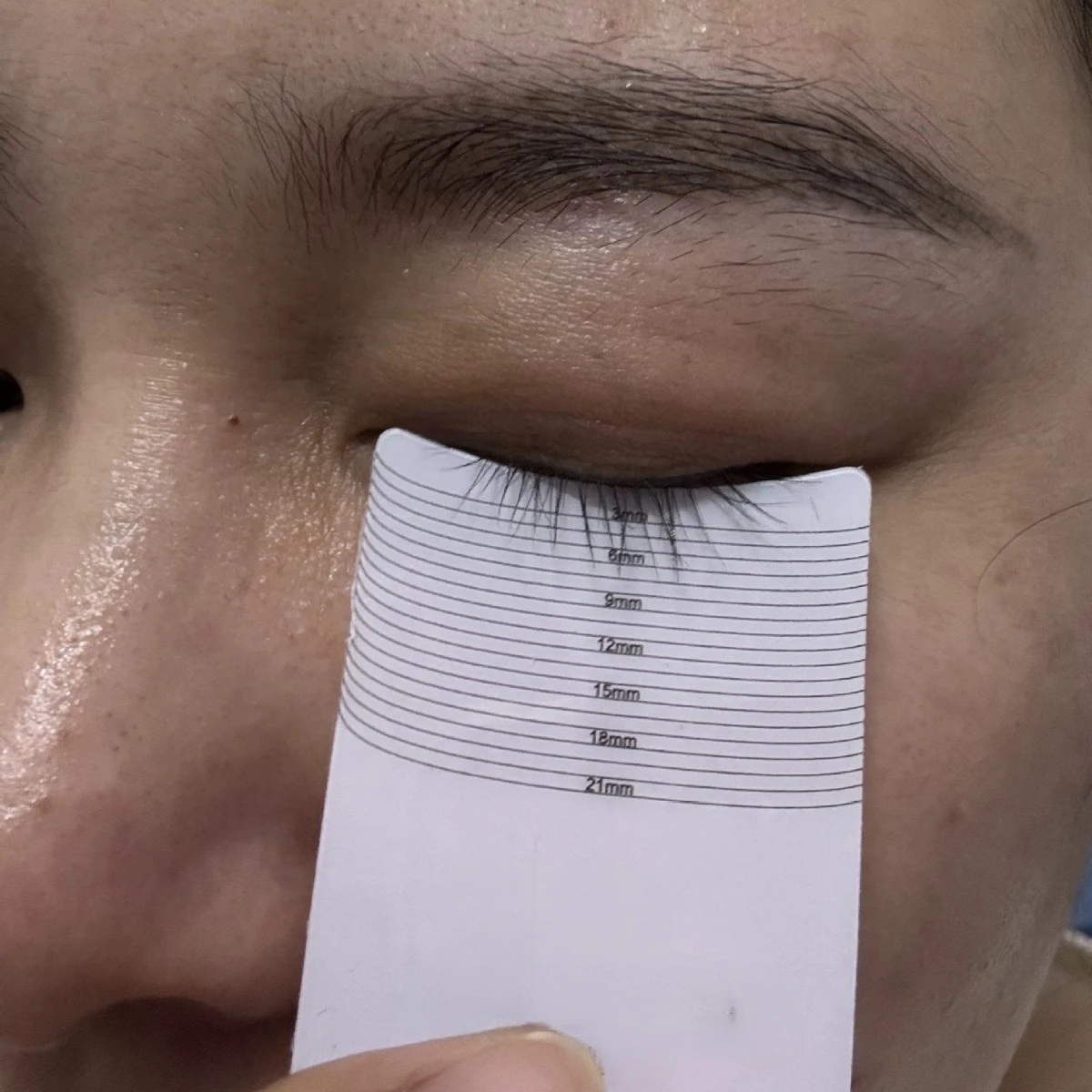 10pcsEyelash Length Measuring Ruler Portable Eyebrow Soft Plastic Ruler Makeup Tool Eyelash Extension Growth Accessory