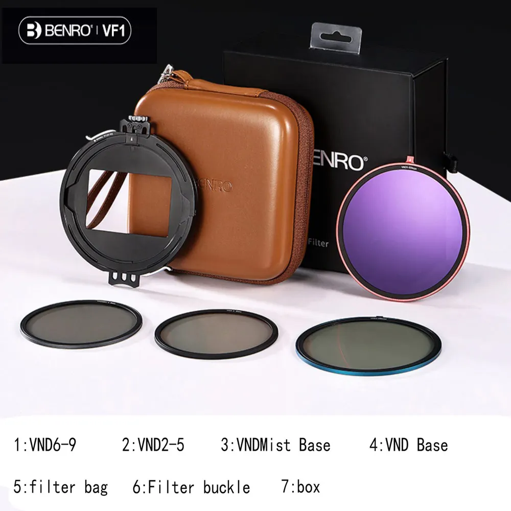 

Benro VF1 Quick Installation And Disassembly Magnetic Suction Adjustable VND Mist Base ND CPL 67 72 77 82mm Filter Kit Lens