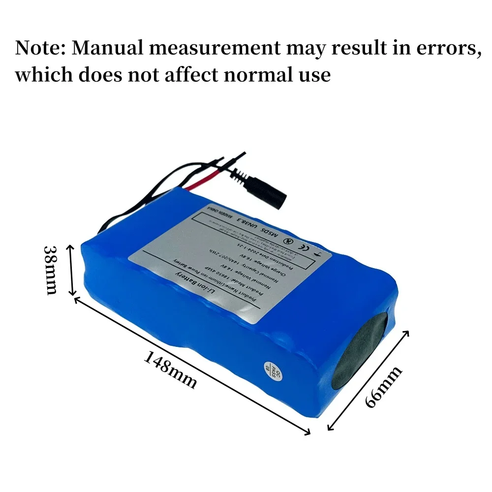 14.8V 14Ah 18650 Lithium Battery Pack 4S4P 207.2WH 16.8V LED Night Fishing Lamp Heater Miner's Lamp Amplifier Battery BMS