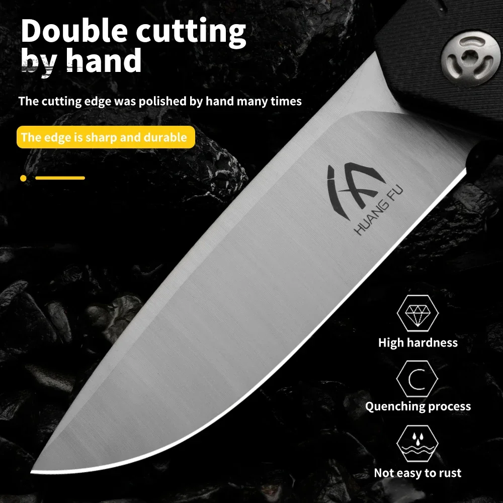 Coltello pieghevole multifunzionale di alta qualità: coltello da sopravvivenza per campeggio all'aperto, caccia e situazioni di emergenza, regalo da uomo