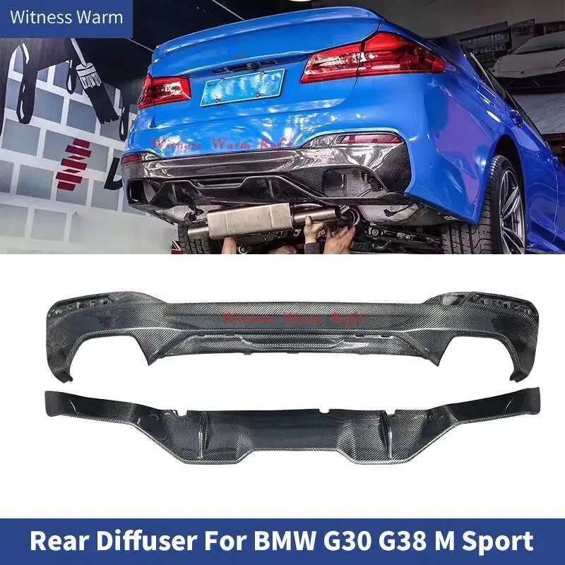 Pare-chocs arrière en fibre de carbone Frp, diffuseur Jules, kits de carrosserie Spomicrophone pour BMW Série 5 G30, G38, module m, dehors 2017, 2018, 2019