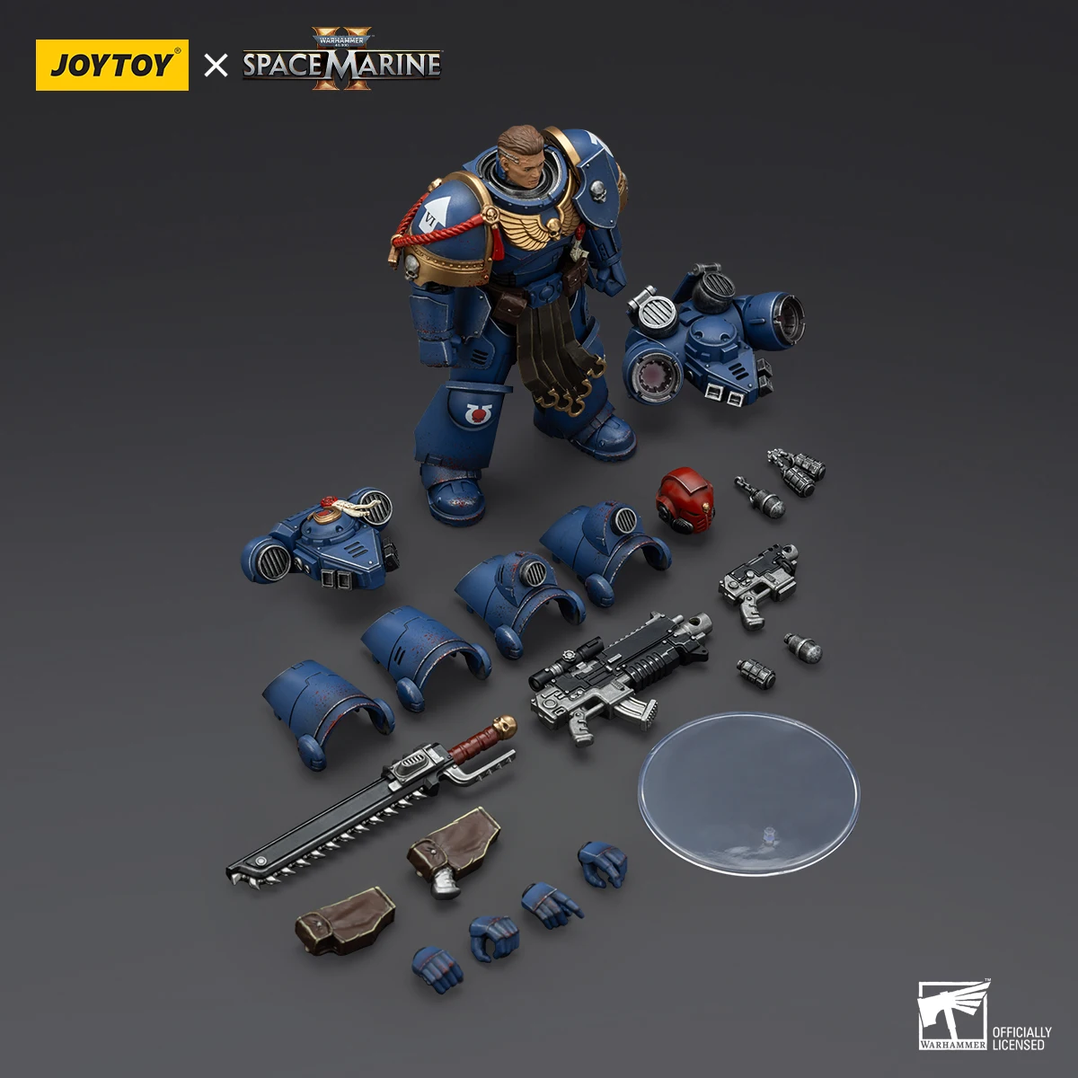 JOYTOY Warhammer 40K Ultramarines Lieutenant Titus Sergeant Gadriel Brother Chairon Collectors Edition Toys Model Action Figure