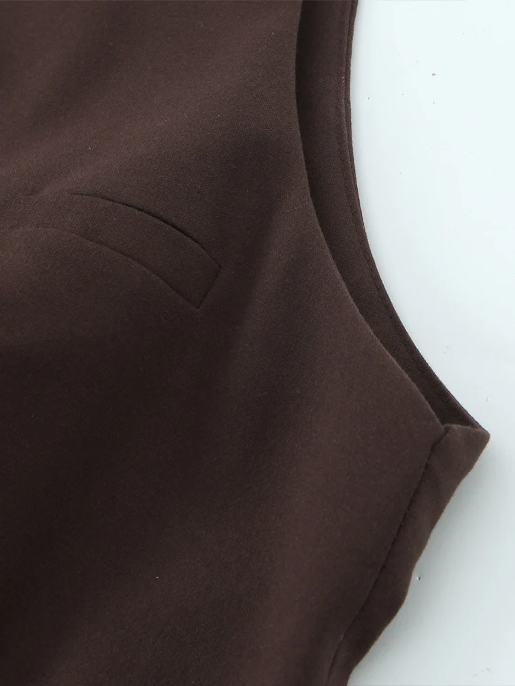 Stile europeo e americano autunno nuova tendenza della moda temperamento da donna semplice abito corto senza maniche sottile con cravatta ampia e pieghettata