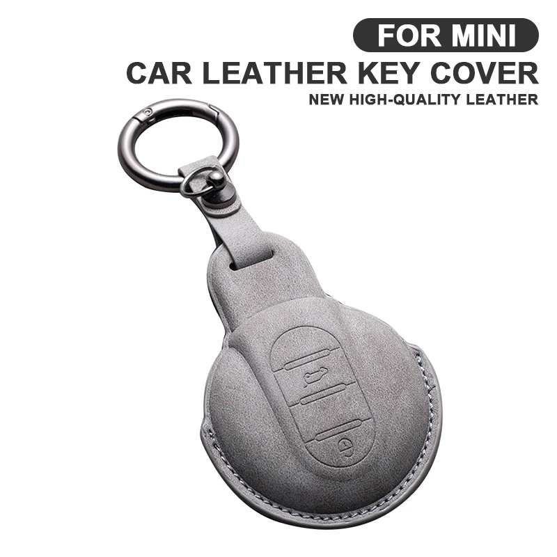 

Leather Car Remote Key Case Cover Shell For BMW Mini Cooper Coupe JCW F54 F55 F56 F57 F60 Clubman Countryman Auto Key Keychain