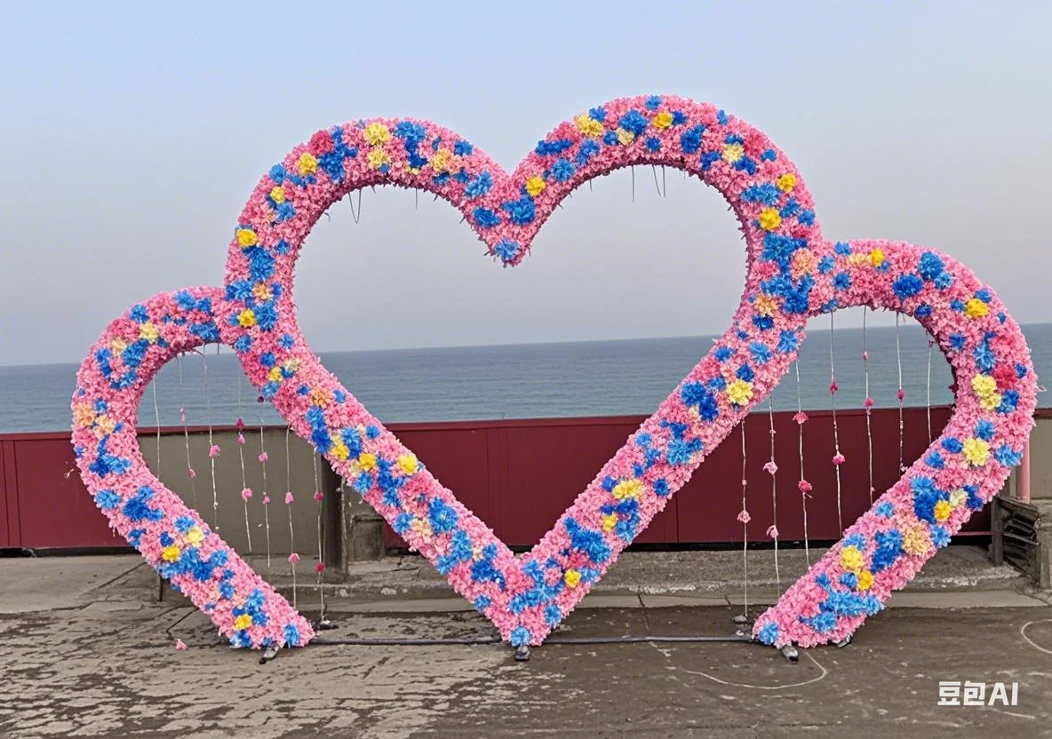 

Wedding oversized love arch stage background decoration heart-shaped flower gate arch