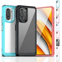 For Cover Xiaomi Poco F3 Case Poco F3 Capas New Hard Shockproof Bumper Clear Transparent Multicolour For Fundas Poco F4 F3 Cover