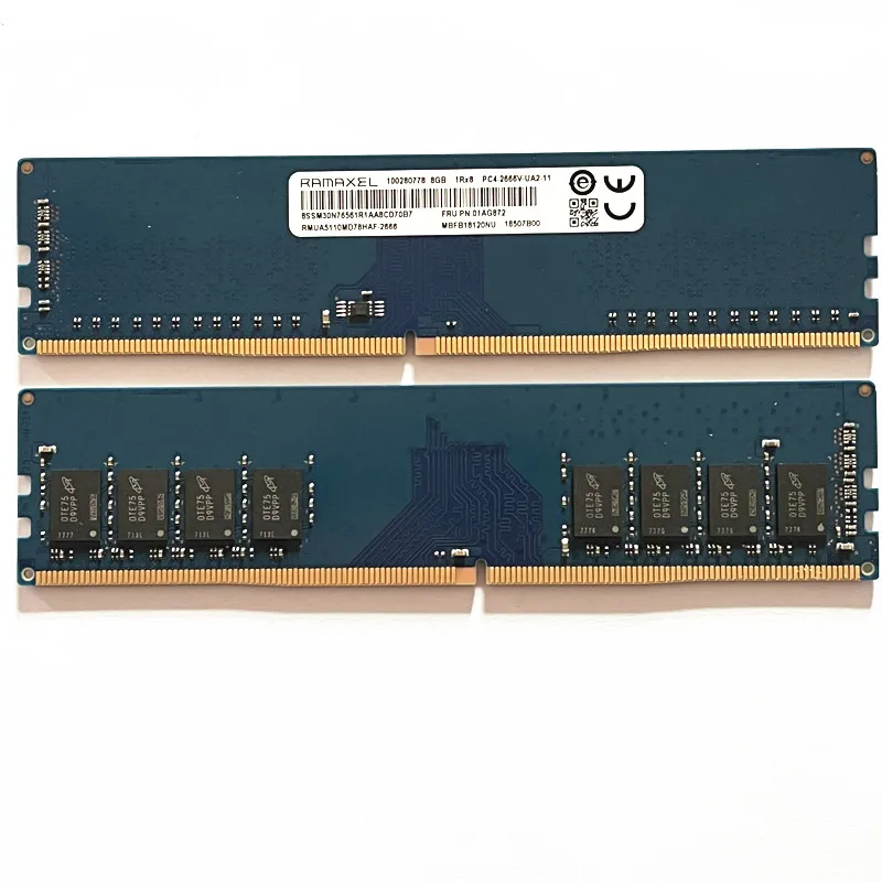 RAMAXEL DDR4 8GB 2666MHz RAMs UDIMM DDR4 8GB 1RX8 PC4-2666V-UA2-11
