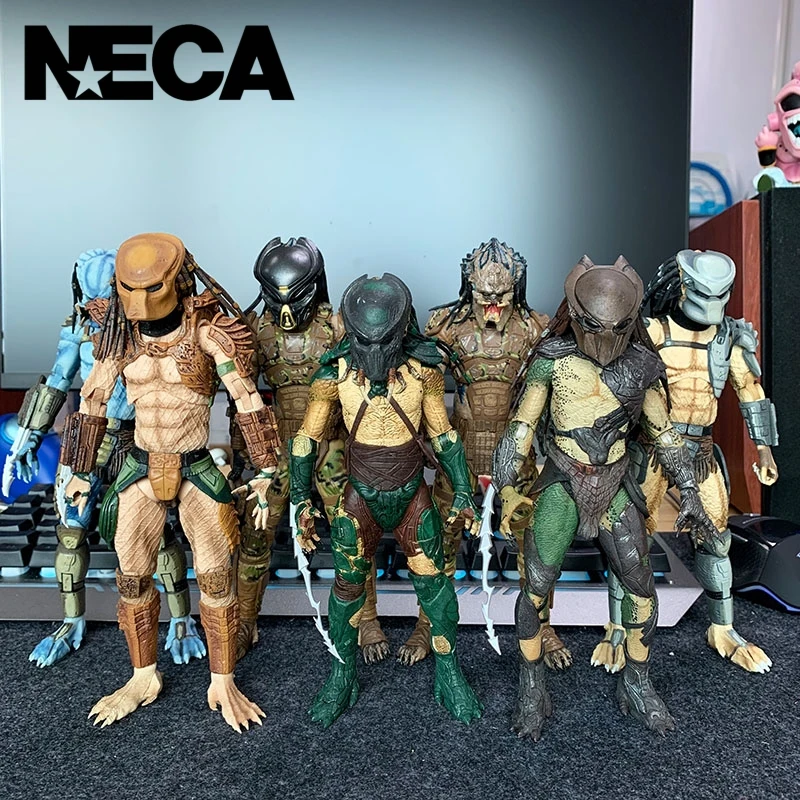 Genuine Neca Elephant Eagle Face Game Edition Iron Blood Legion Camouflage Predator Warrior 7inch Action Figure Collection Model