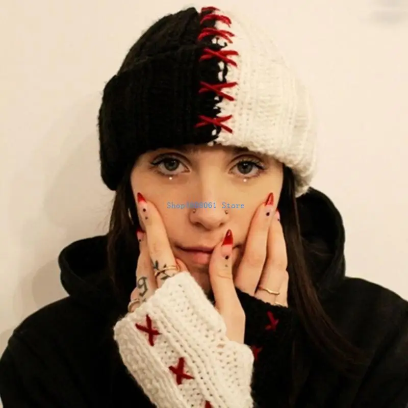 T3LC بالاكلافا قبعة Horrid الجمجمة قبعة كروشيه قبعات للنساء الرجال تأثيري صورة الدعائم شبح مخيف قبعات تأثيري حفلة الهالوين #5