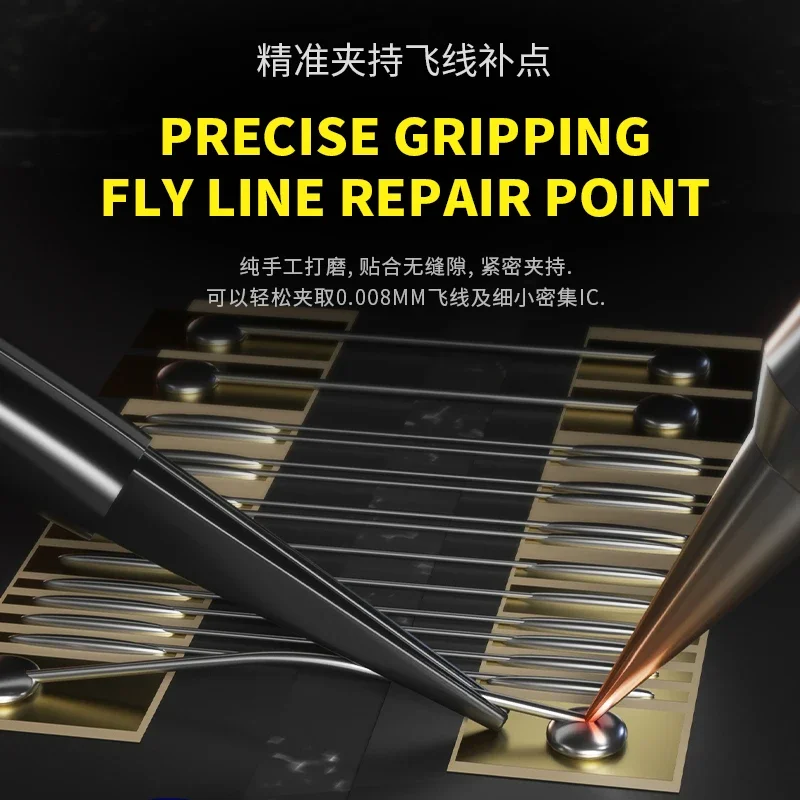 MECHANIC KS-11 anti-static wear corrosion resistant High precision pointed fingerprint flying line tweezers for phone repair