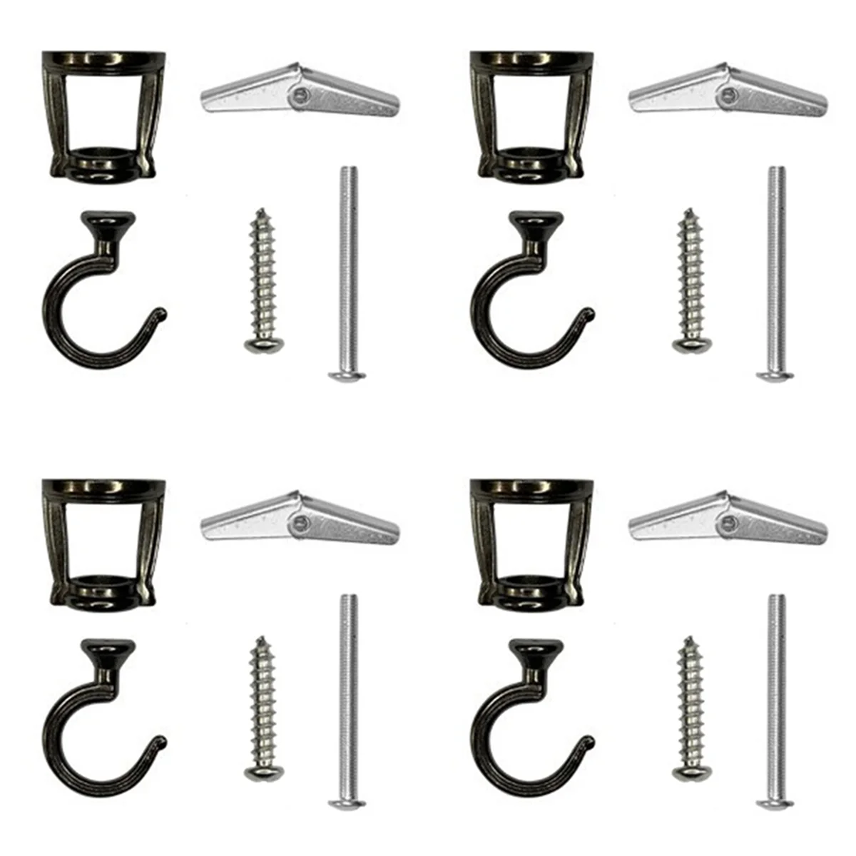 4 Pcs Ceiling Hooks for Hanging Plants,Heavy Duty Metal Plant Hooks, Screw in Hooks for Hanging Birdfeeders