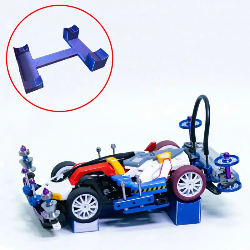 1PCS 3D Printed Mini 4WD Display Stand PLA‑CF Static Storage Showcase Bracket for Modified Car Vehicle Model Desktop Exhibit