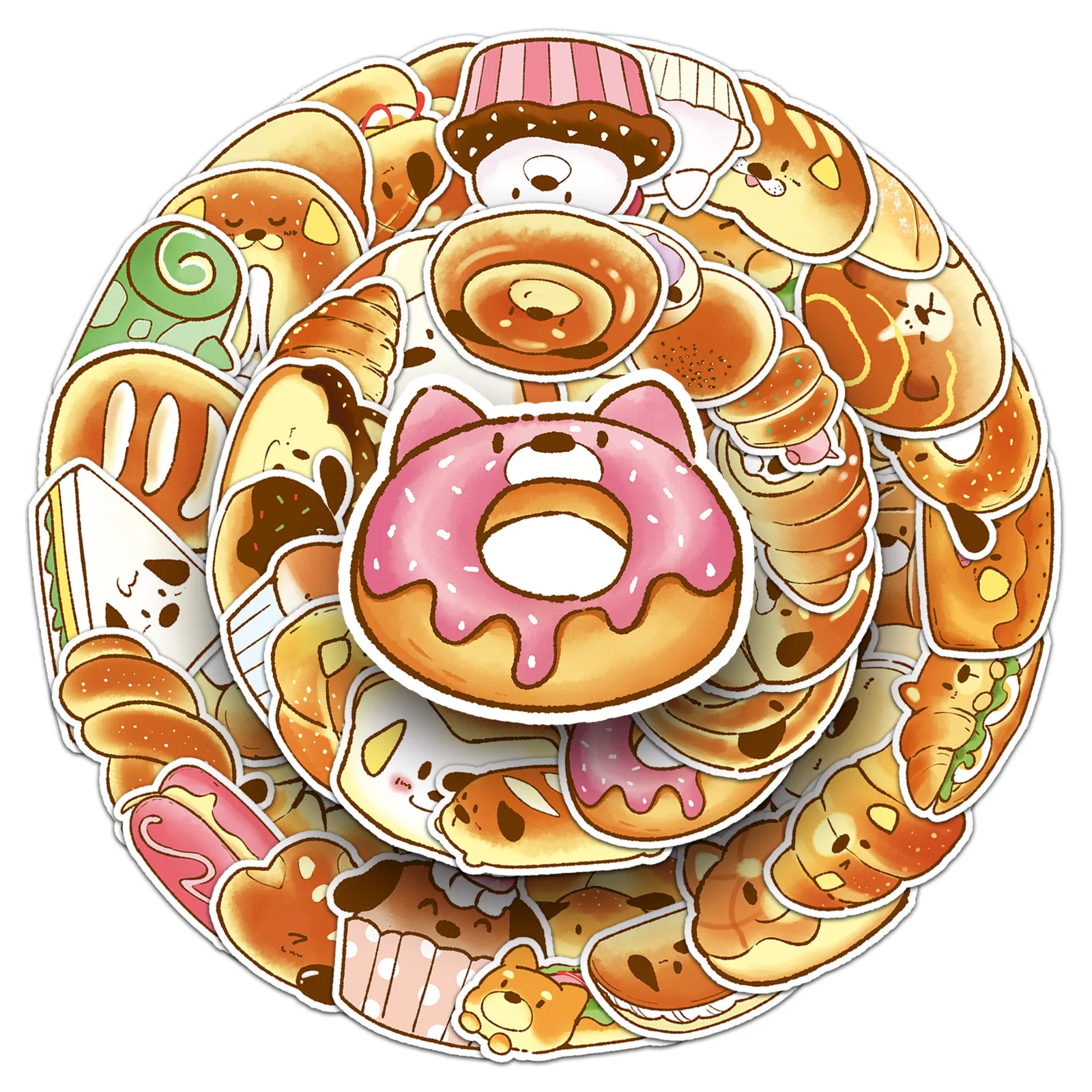 

10/30/50PCS Bread Dog Cartoon Cute Funny Dog Meme Sticker Kawaii Doodle Waterproof Decal Kids Toy DIY Scrapbook Skateboard
