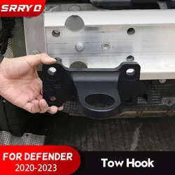 Aluminum Alloy For Land Rover Defender 110 2020 2021 Iron Tow Hook Rescue Rear Trailer Hook Metal Red Black Cover Accessories