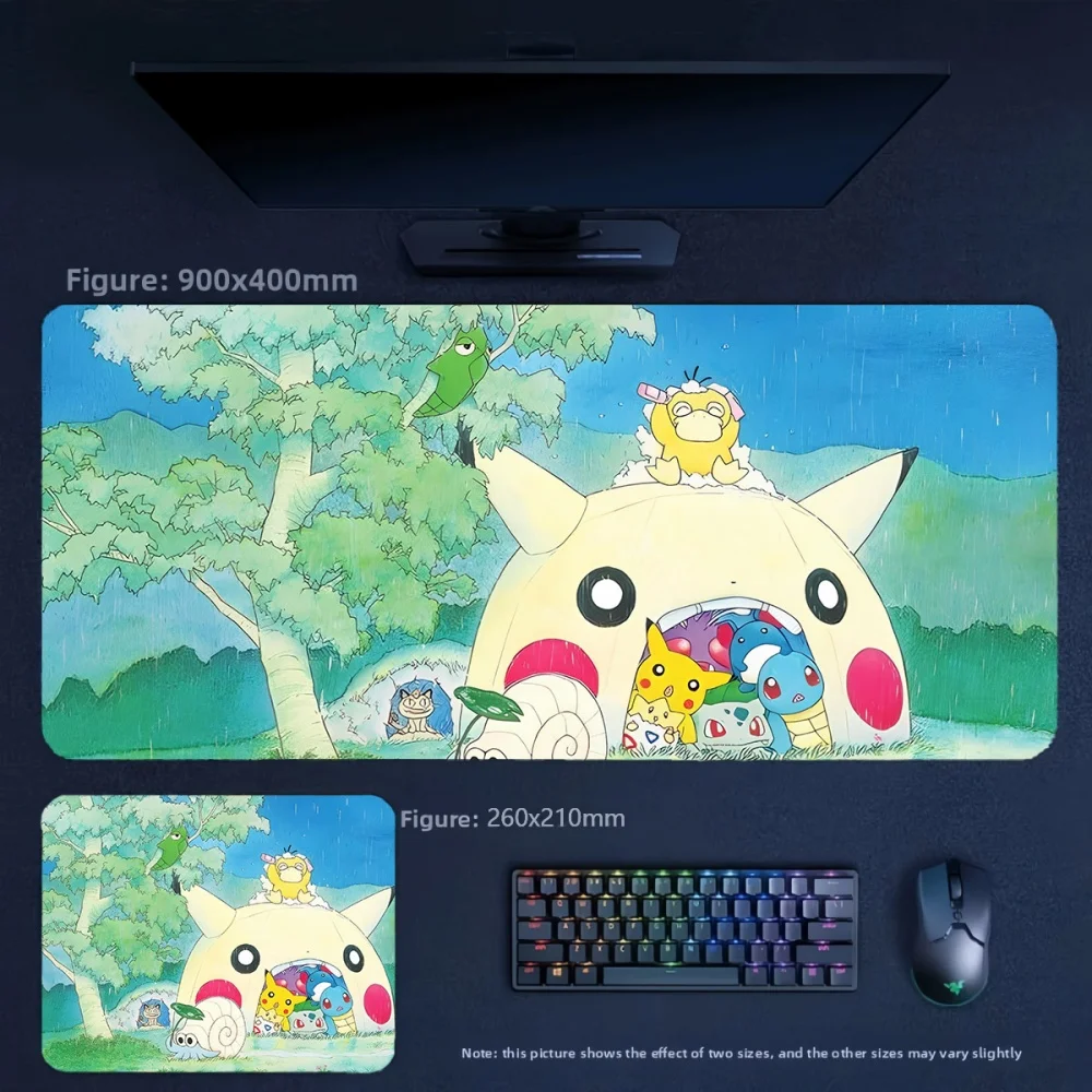 Cute Cartoon Anime Pokémon Series Leather Mouse Pad Student Non-slip Dirt-resistant Wrist Guard Writing Pad Large Size Table Mat