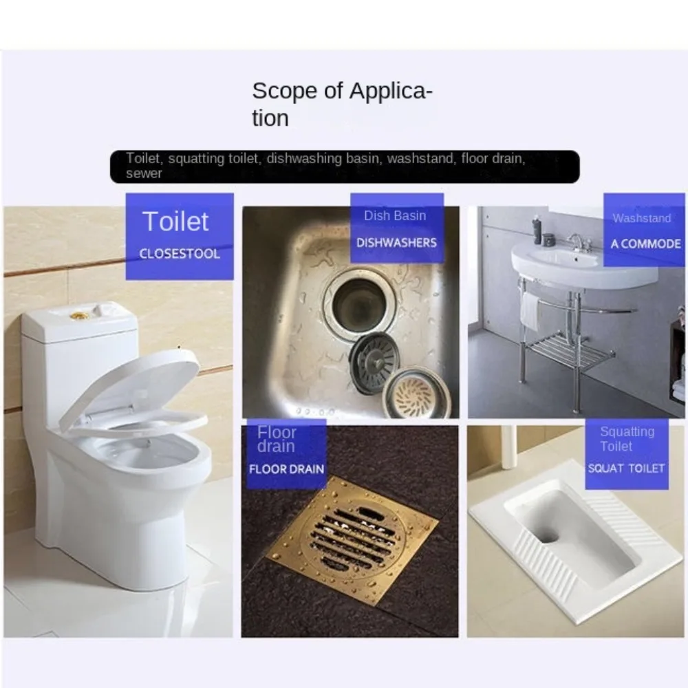 Sink Portable Toilet Plunger Floor Drain Waste Disposer Reusable Cleaning Tool Toilet Floor Drain Unclogger PE Durable